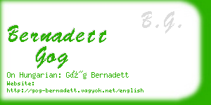 bernadett gog business card